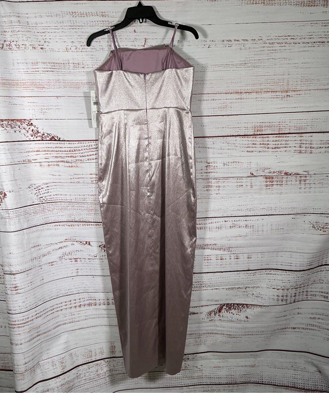 NWT Women's Aidan Mattox Mauve Silver Foiled Mikado Dress Size 6 Retail $395
