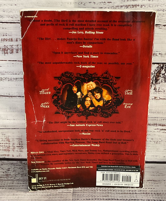 Motley Crue The Dirt Nikki Sixx Signed Paperback Book