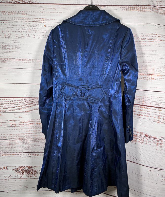 Women's Hillary Radley Electric Blue Trench Coat Size XS