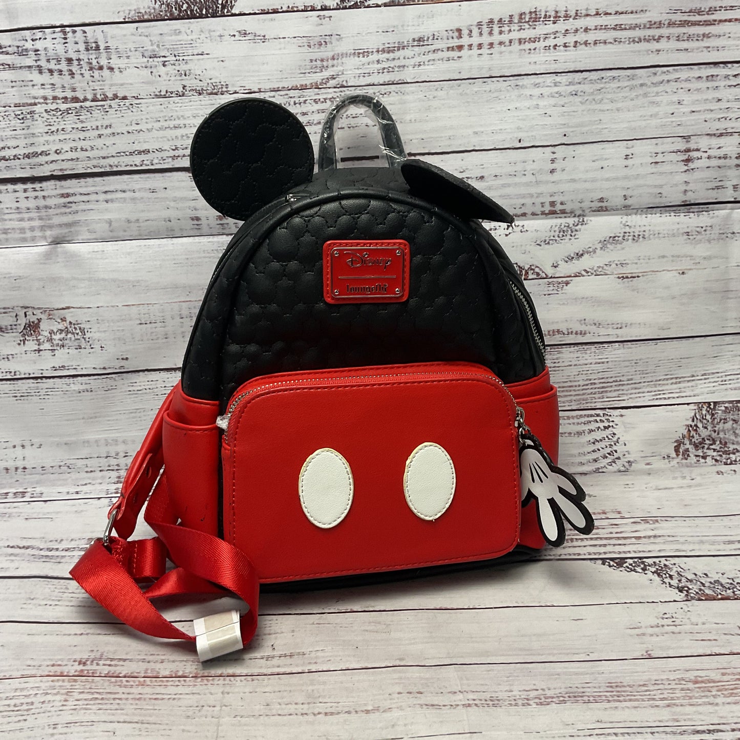 Loungefly Disney Mickey Mouse Oh Boy! Quilted Mini Backpack New Defect