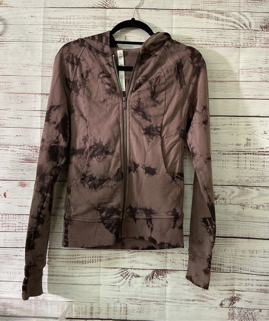 Lululemon Women's Scuba Light Cotton Hoodie, Shibori Antique Bark Black Tie Dye