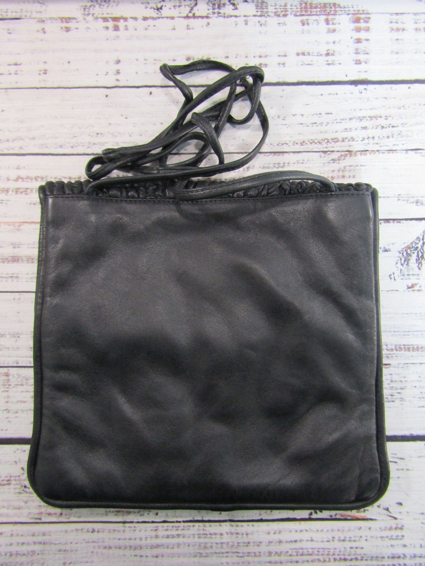 Braccialini Women's Black Leather Crossbody Bag Made in Italy