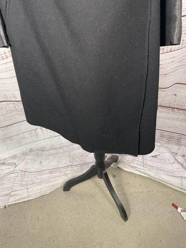 All Saints Hyde Monument Coat With Faux Leather Sleeves Women's Size 0 Wool