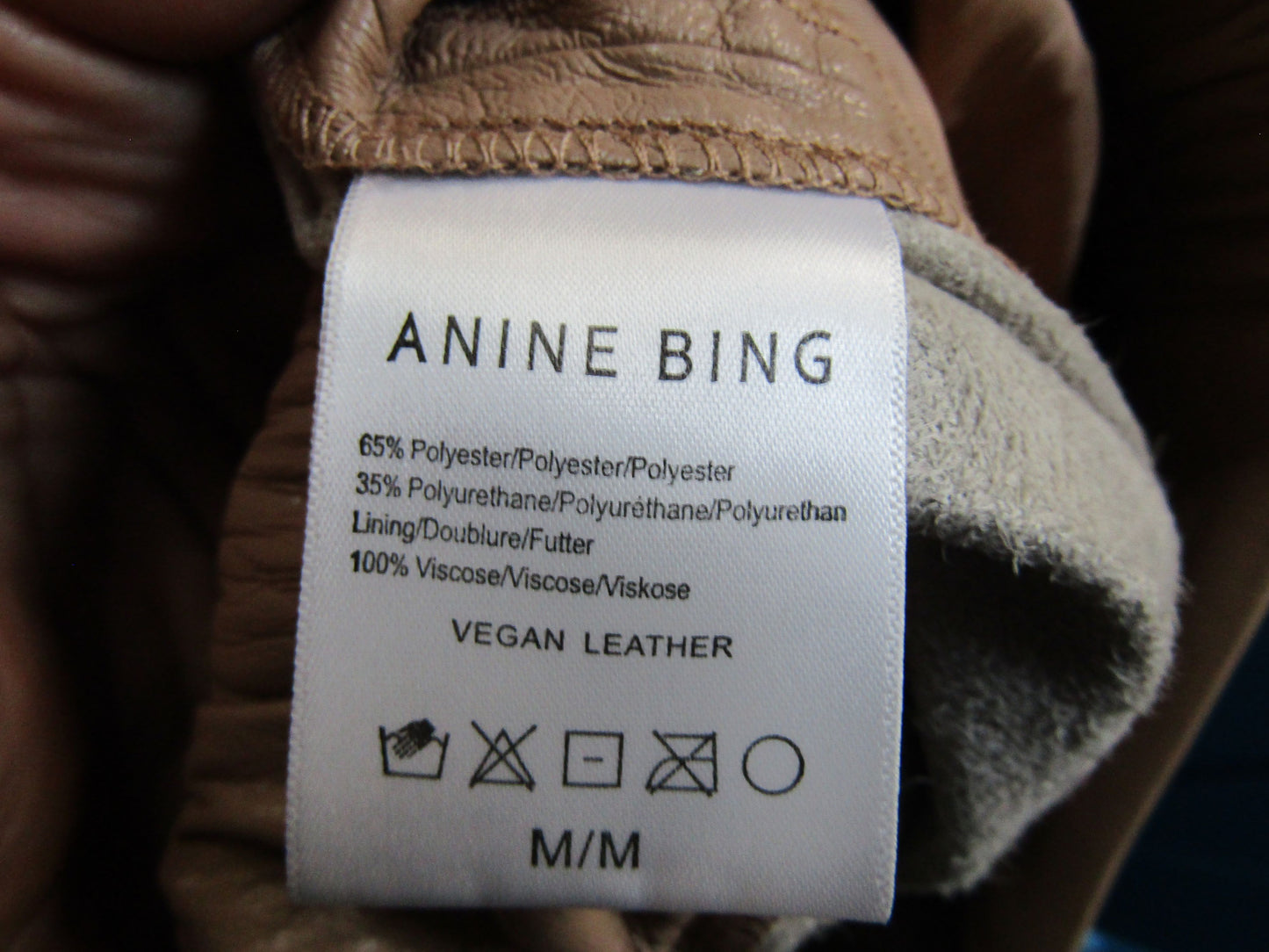 Anine Bing Koa Women's Brown Faux Leather Shorts Size M