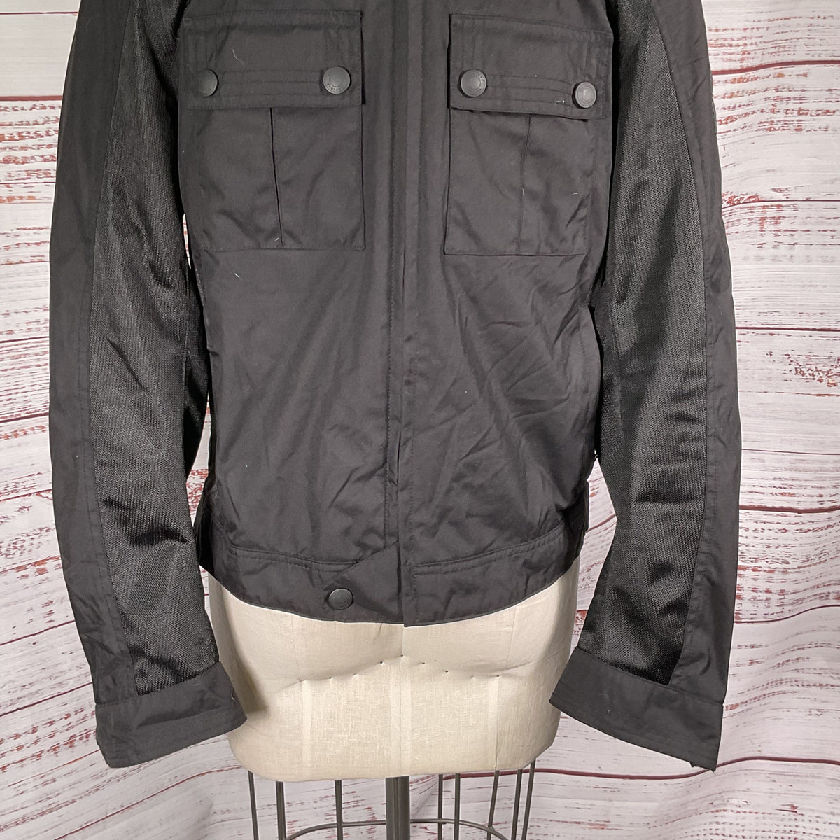 BELSTAFF Temple Men's Black Mesh Motorcycle Jacket - SZ M