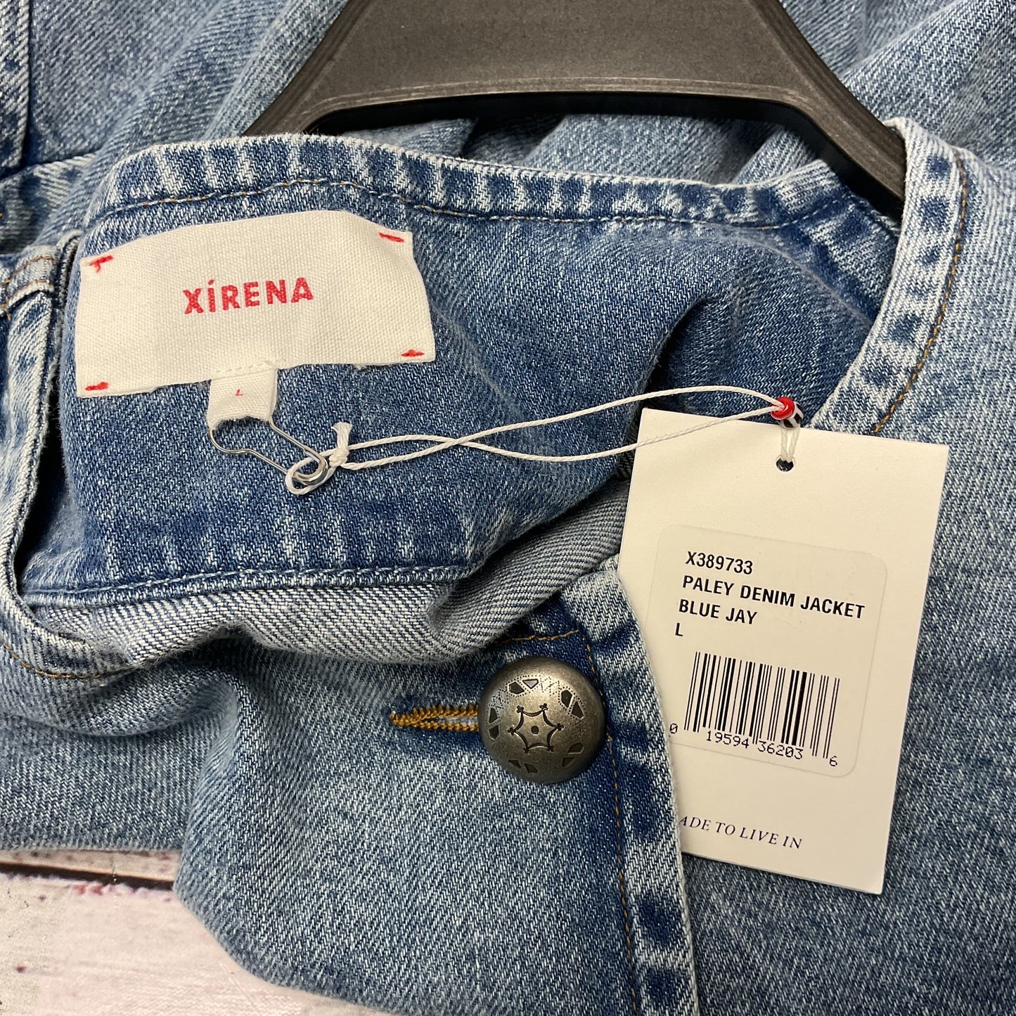 Xirena Blue Jay Paley Denim Jacket - Size L -New W/ Tag