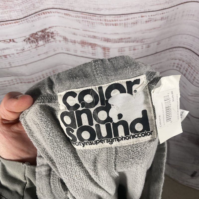 NWT Free City Heather Gray Multi Stripe Cropped Jogger Sweat Pants - Size 3/L