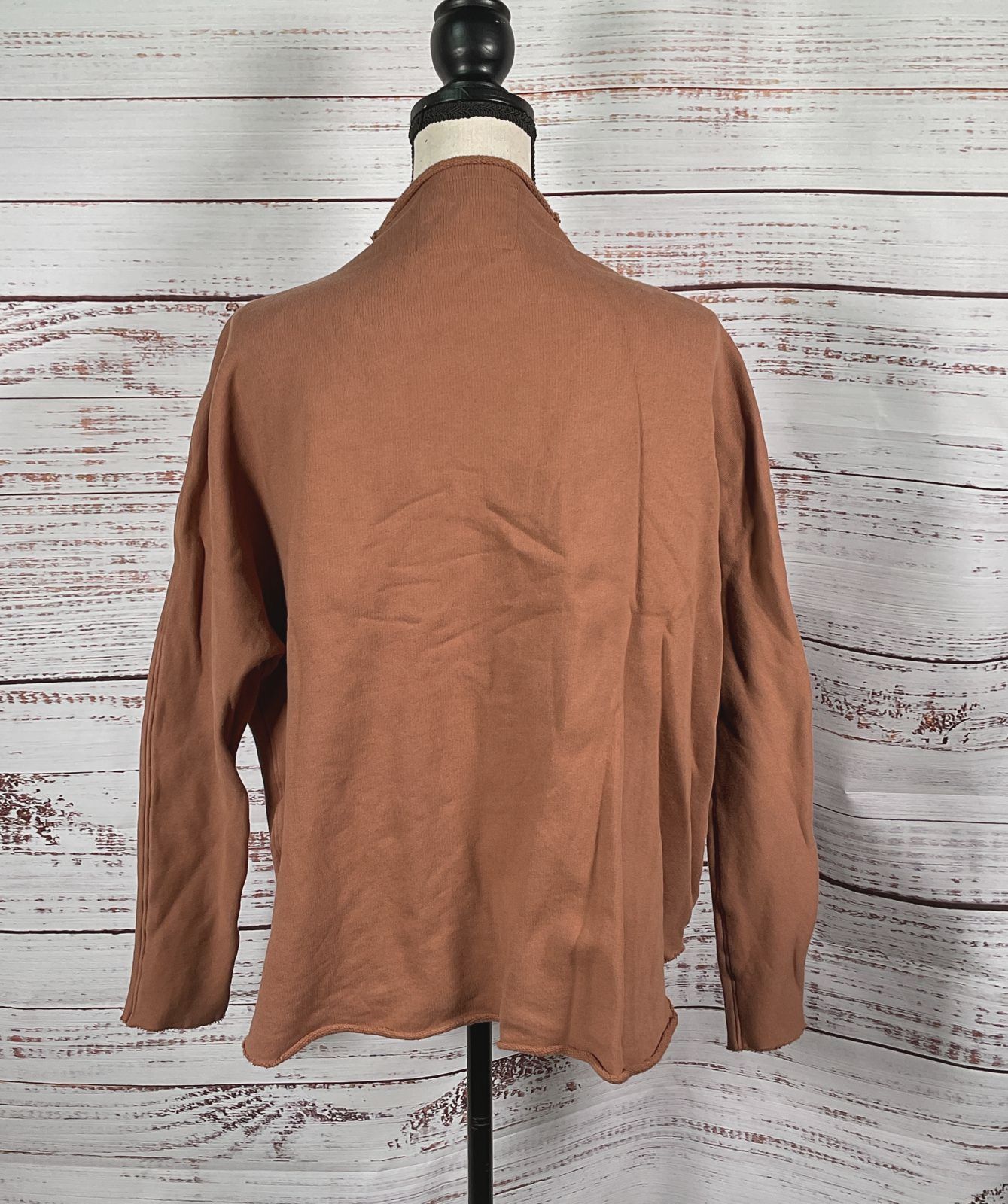 Frank & Eileen Cotton Effie Funnel Neck Sweater Brown S