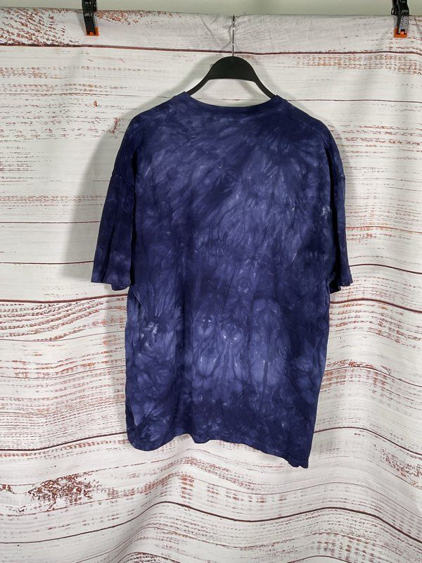Vintage The Mountain Native American Dark Blue Tie Dye Graphic T-Shirt 1995 XL