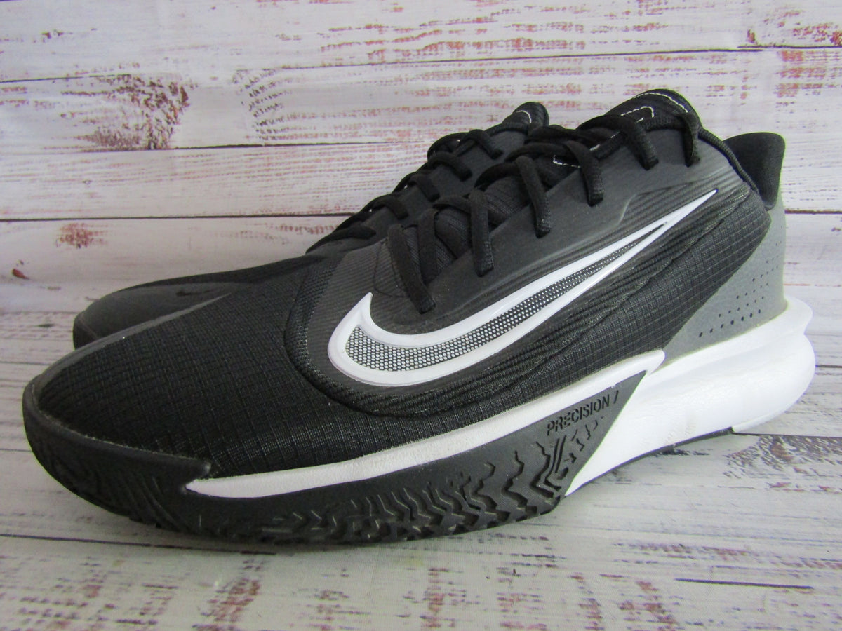 Nike Precision 7 Men's Black Low Top Basketball Sneakers Size 13 FN4322-005