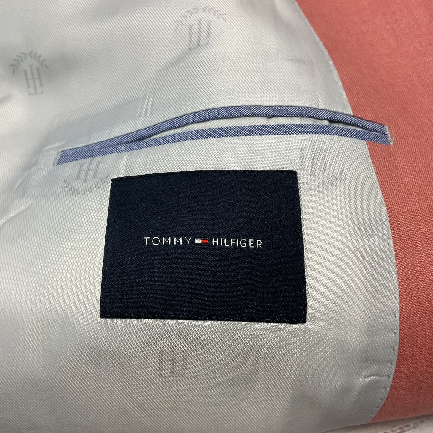 Tommy Hilfiger Pink Linen 2 Button Blazer Sport Coat Jacket - Size 46R US 56R IT