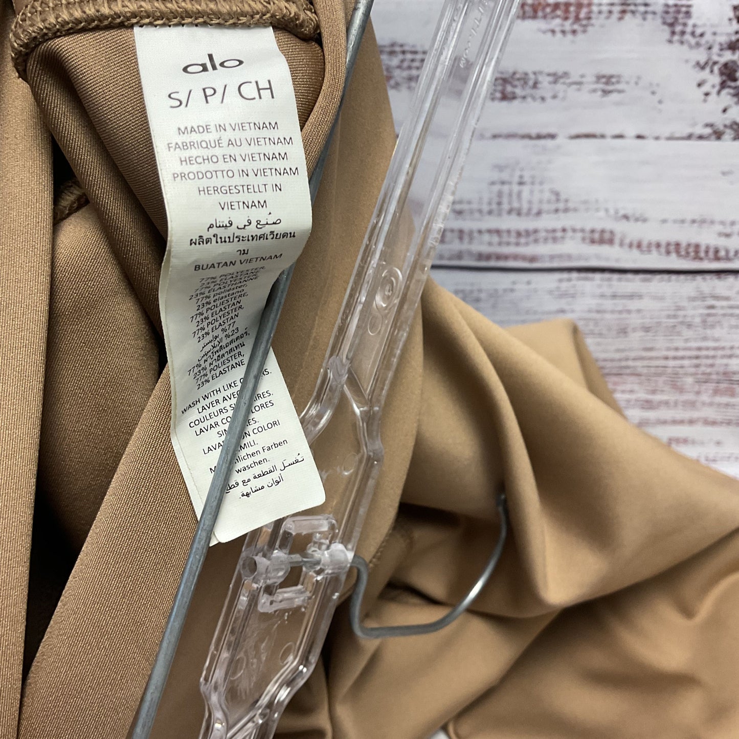 Alo Yoga High Waist Airlift Toasted Almond Brown Leggings Pants - Size S