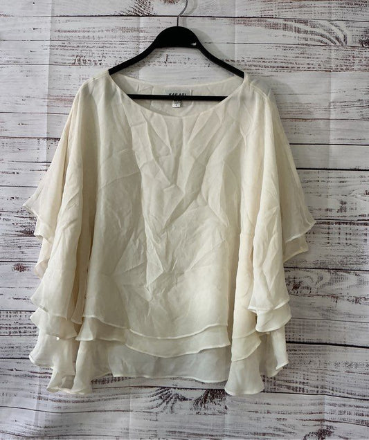 Women's Harari Cream Flowy Silk Top Size M