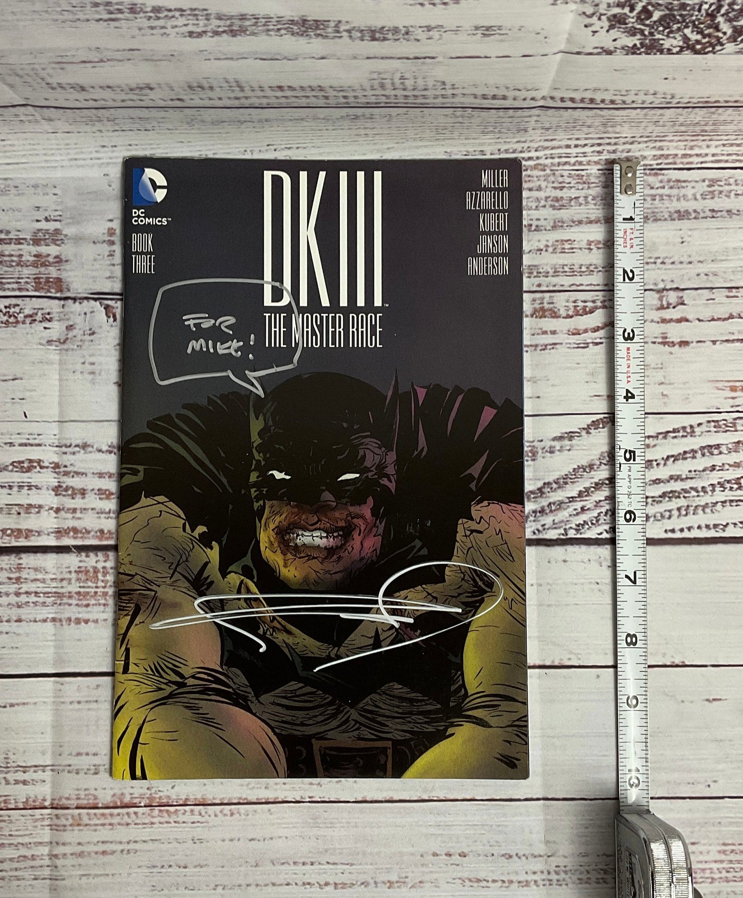 Rare Frank Miller Signed DC Comics Dark Knight Master Race III #3 Of 9