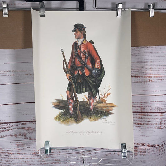 42nd Regiment of Foot (The Black Watch) Print by Donna J. Neary Signed.