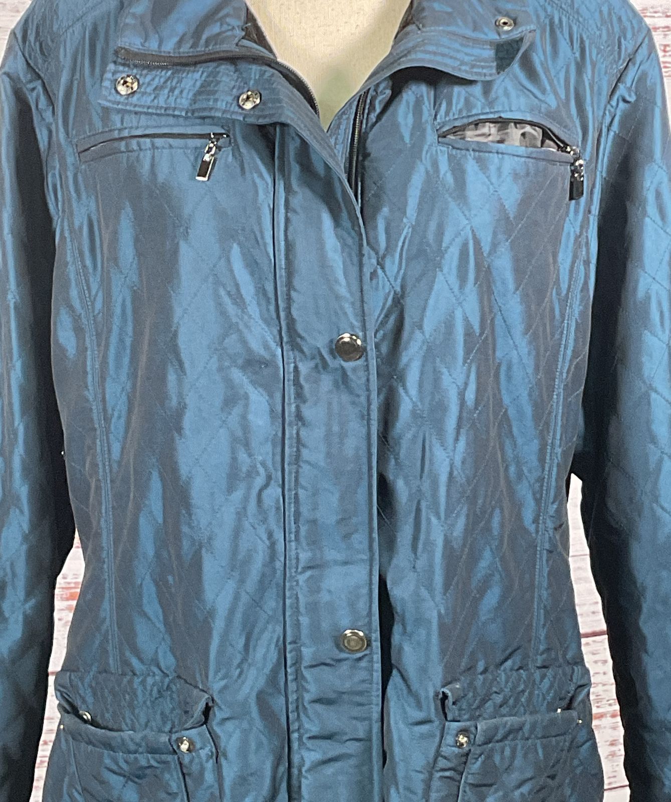 Pendleton Quilted Fleece Lined Jacket Blue XL