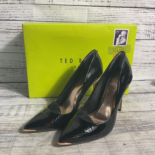 Ted Baker Izibela Black Patent Leather Heels Women's Size 5