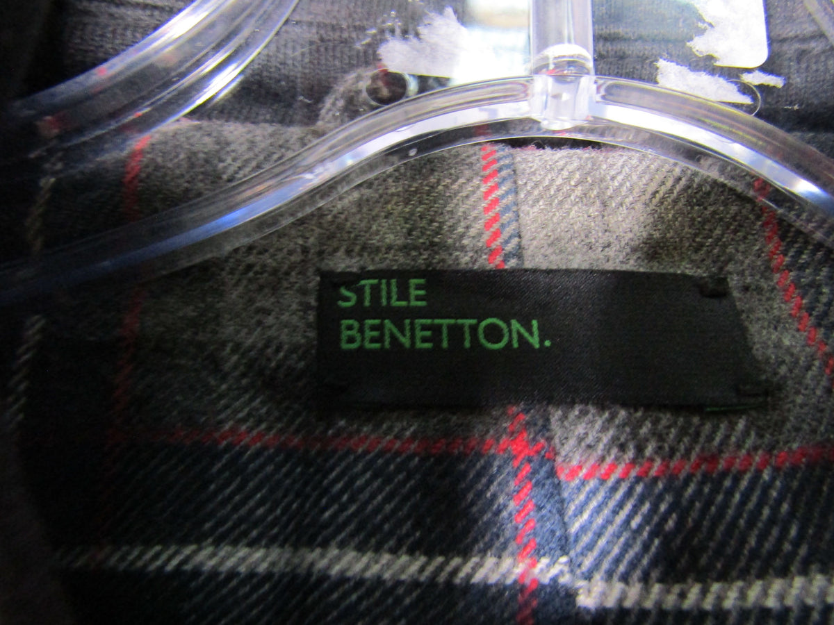 Vintage 1990's Stile Benetton Men's Black Cotton Jacket Size 42