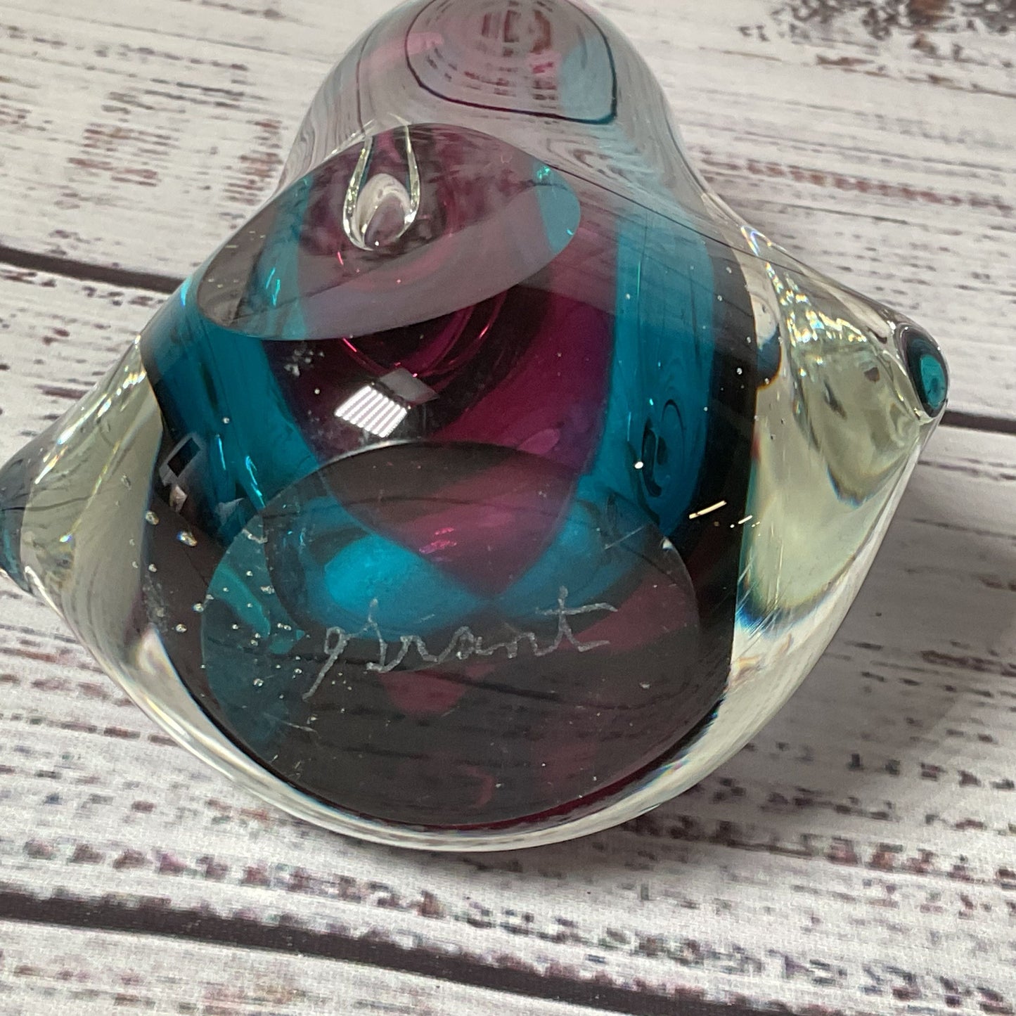 VTG. JIM & CONNIE GRANT Miniature Vase- 5"