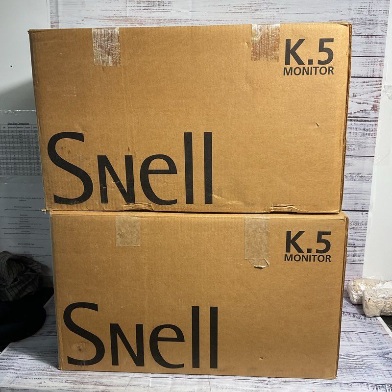 Snell Acoustics K.5 Monitor Black Speakers Pair w/ Manual