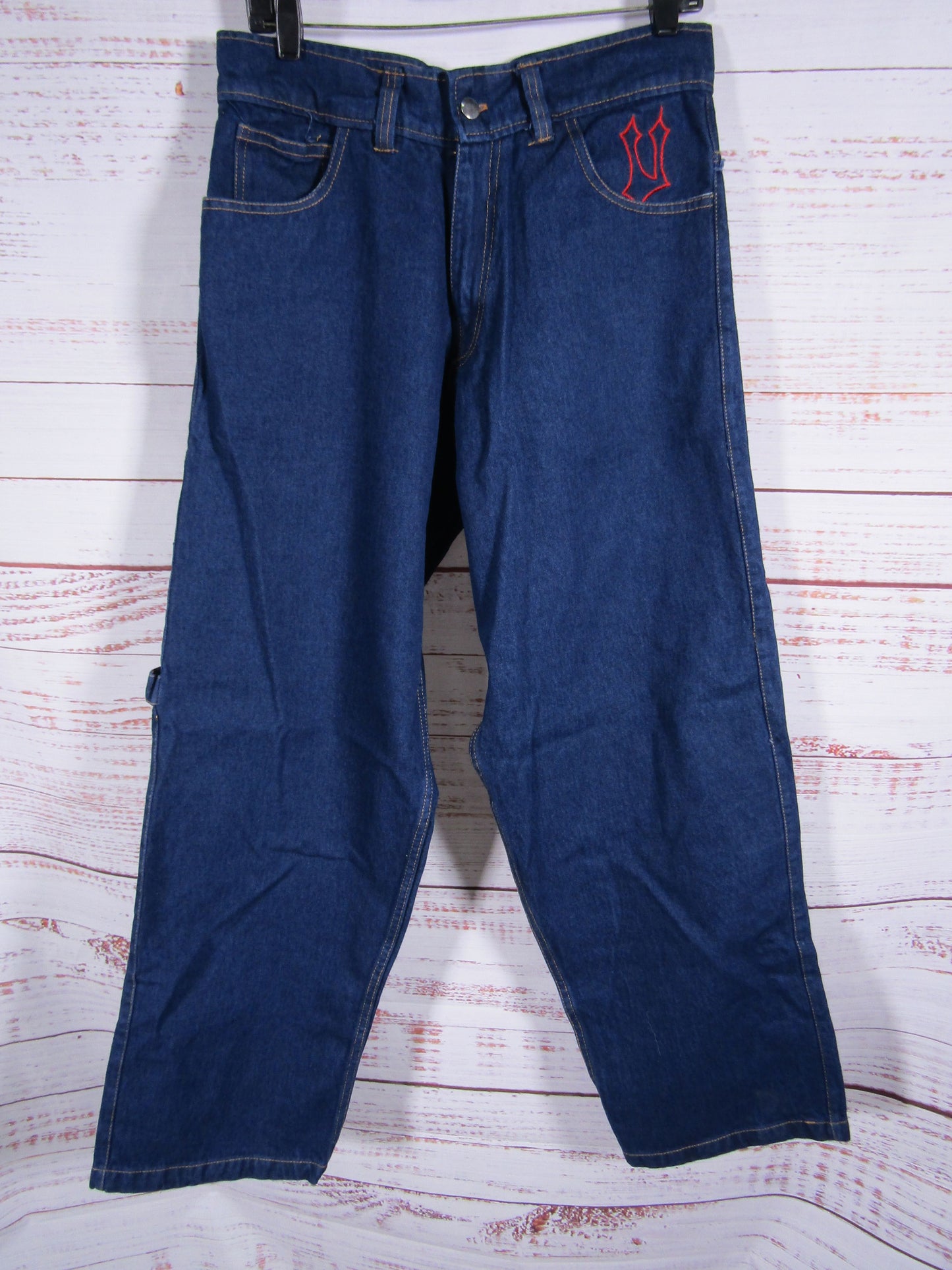 Vaneta 96 Women's Dark Blue Denim Wide Leg Jeans Size S