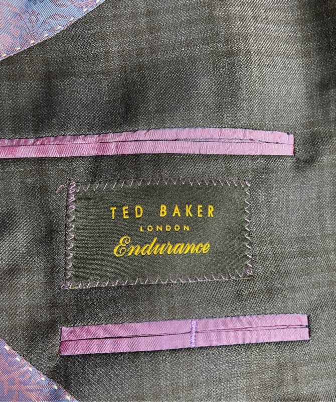 Ted Baker Plaid Endurance Jarrett Wool Blazer Navy 44