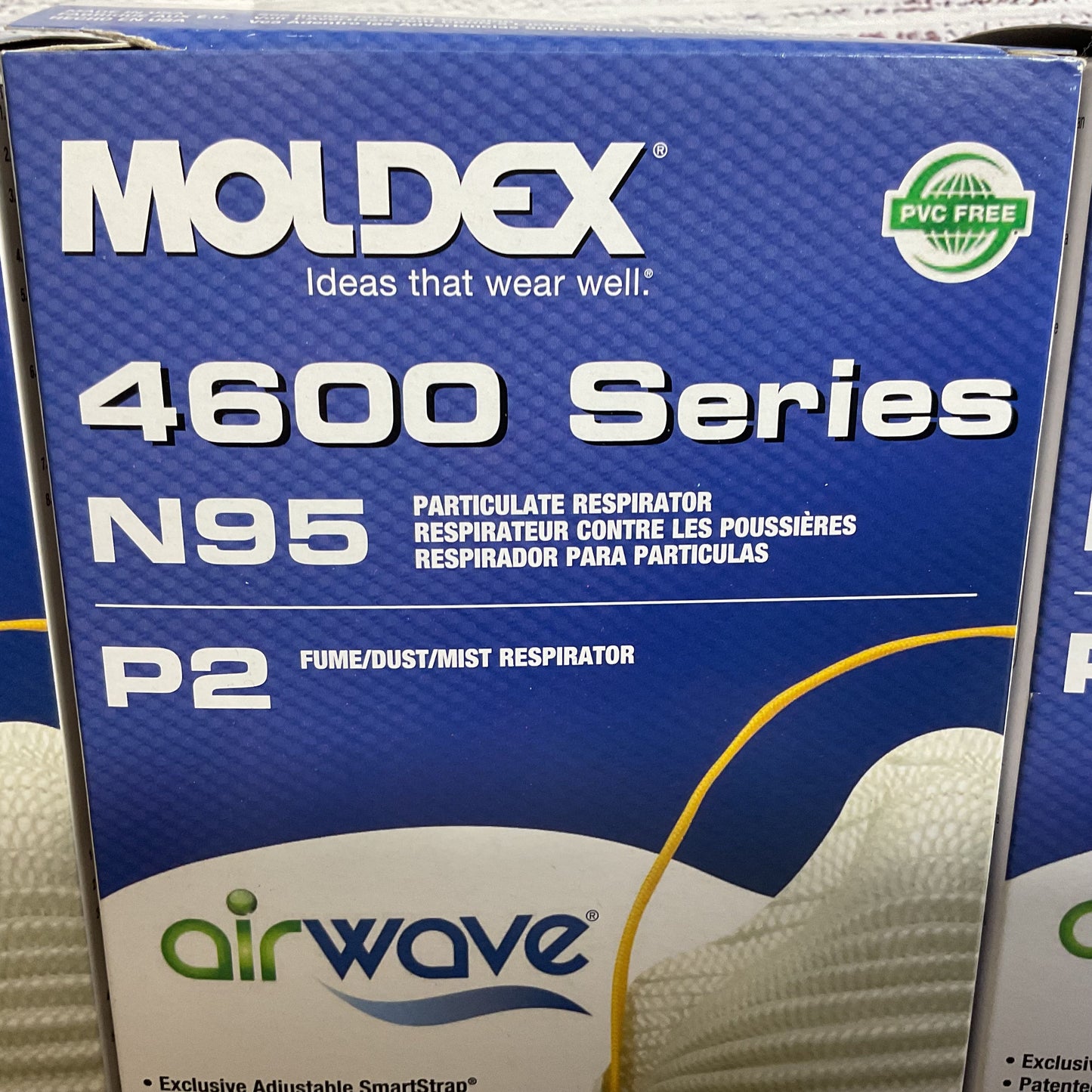 NEW Set of 3 Boxes MOLDEX 4600 Series P2 N95 Masks- 10 per Box (1 OF 4)