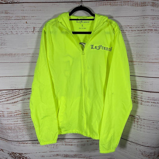 LaFrance Lamelo Ball Neon Green 1 of 1 Hooded Windbreaker Jacket - Size L