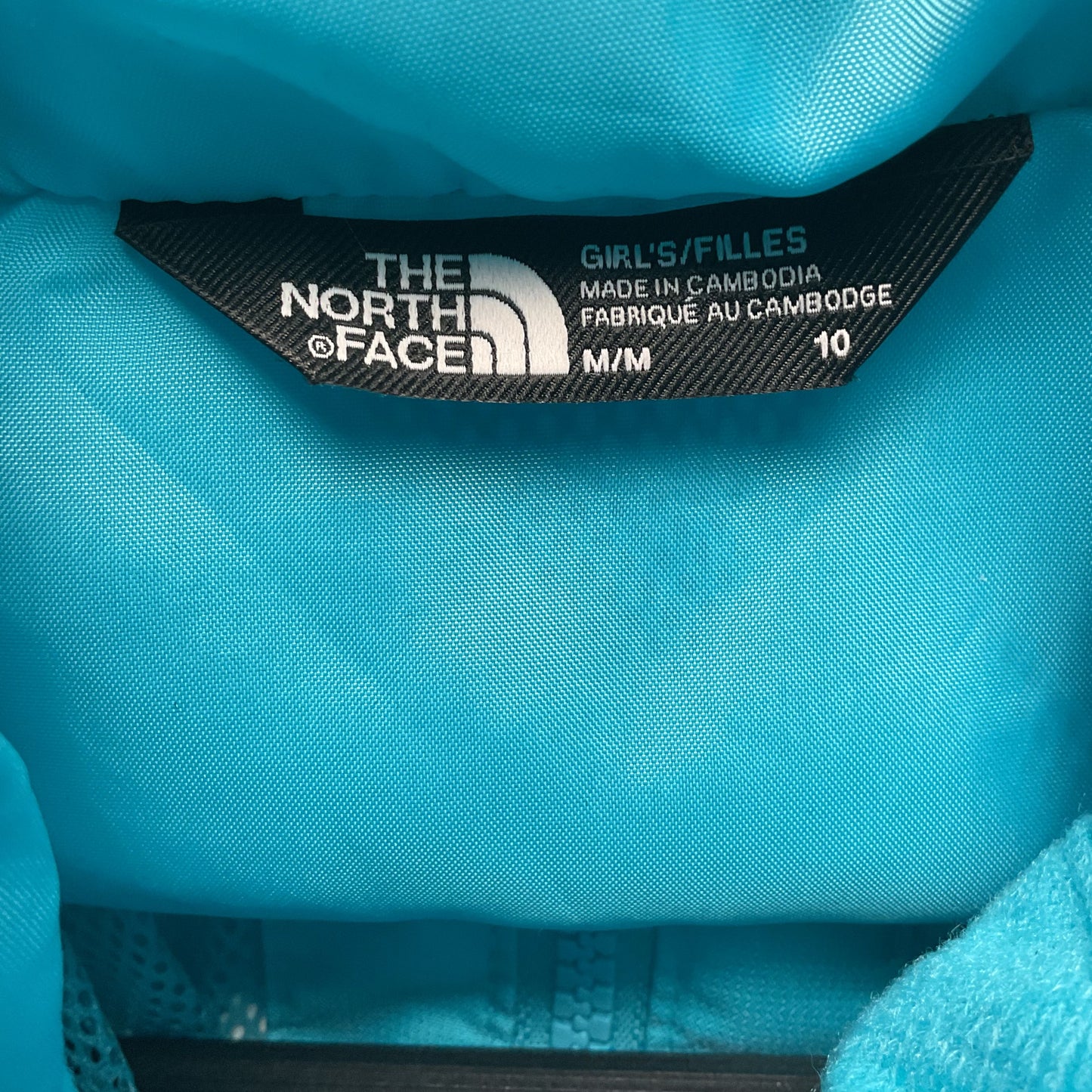 The North Face Teal Scuba Blue Antora Dry Vent Rain Jacket - Girls Size M 10