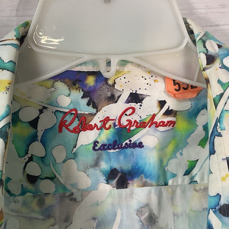 Robert Graham Abstract Multicolor Pattern Cotton Button Down Shirt Size in Desc.