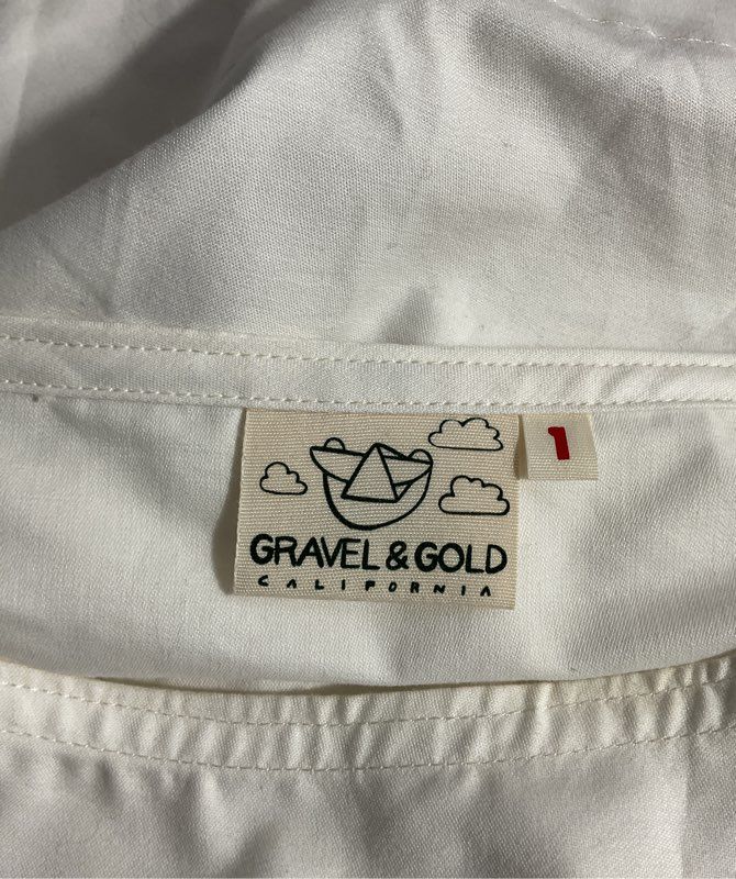 Gravel & Gold California Women's White Long Sleeve Top Size 1 / S