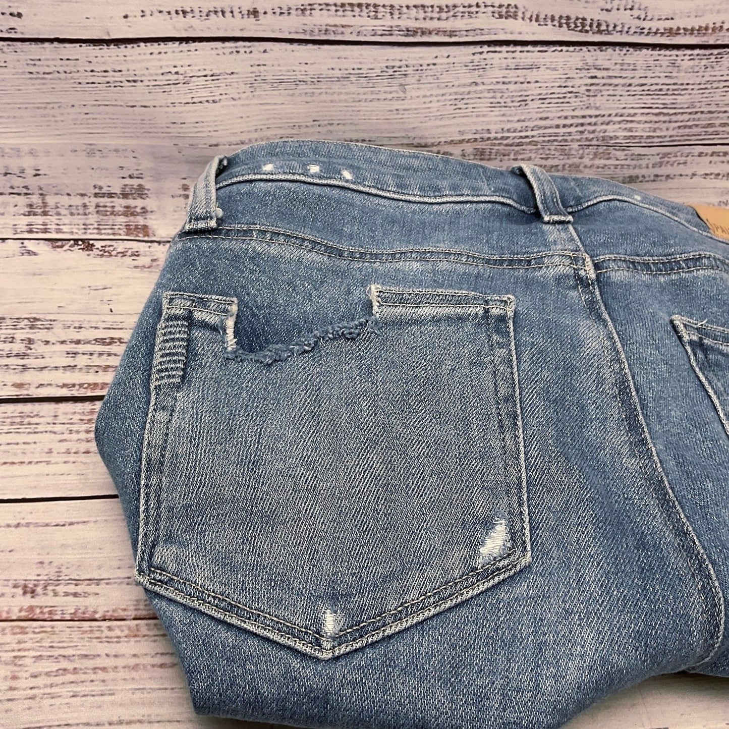 Paige Cindy Blue Raw Hem Distressed Jeans Pants Pants - Size 28