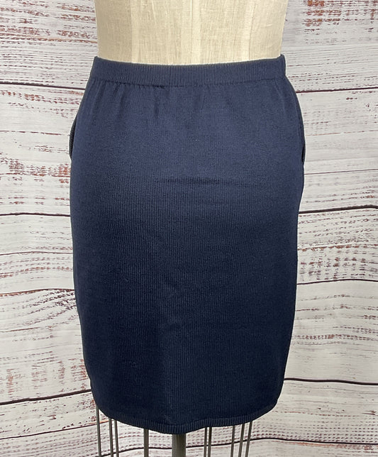 St. John Santana Knit Pencil Skirt Blue 6
