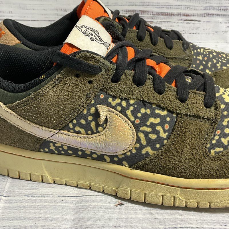 Nike Dunk Low Beaverton Rainbow Trout Green Sneakers Men's 7.5