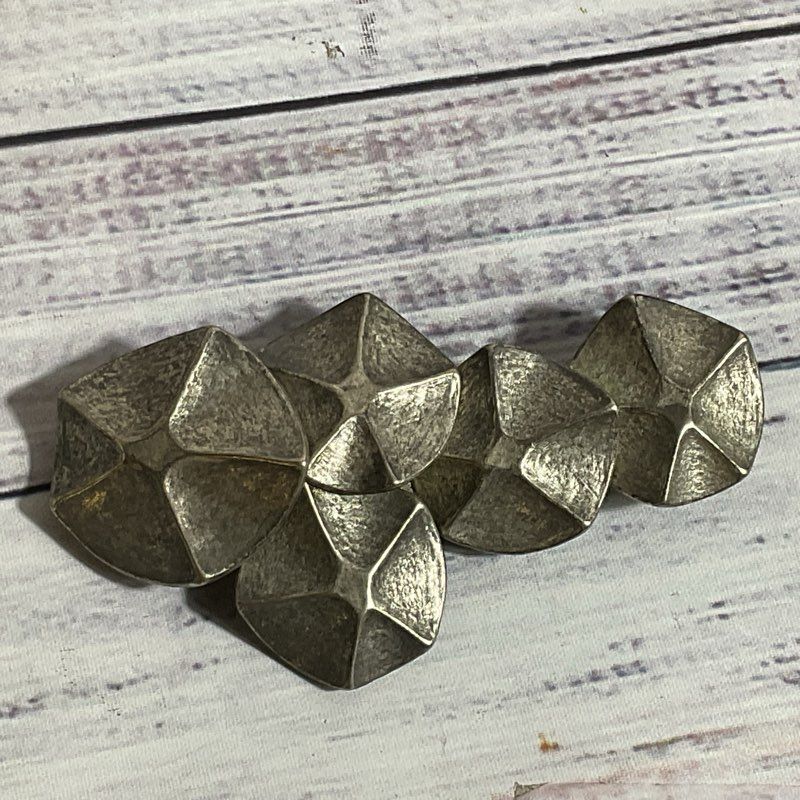 VTG. 1995 AMD for JAMES GALANOS Silver Tone Modernist 4" Brooch