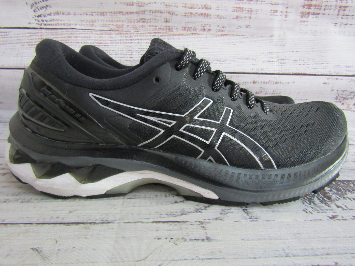 Asics Gel Kayano 27 Women's Black Running Shoes Size 8 1012A649