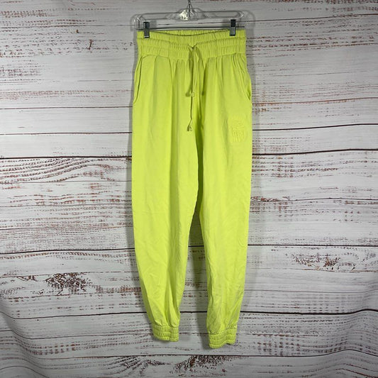 NEW w/ DMG Frankies Bikinis Lime Green Embossed High Rise Jogger Pants - Size XL
