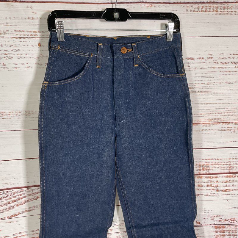 Vintage 80s Deadstock Wrangler Middleweight 12.25 oz Straight Leg Jeans 28x34