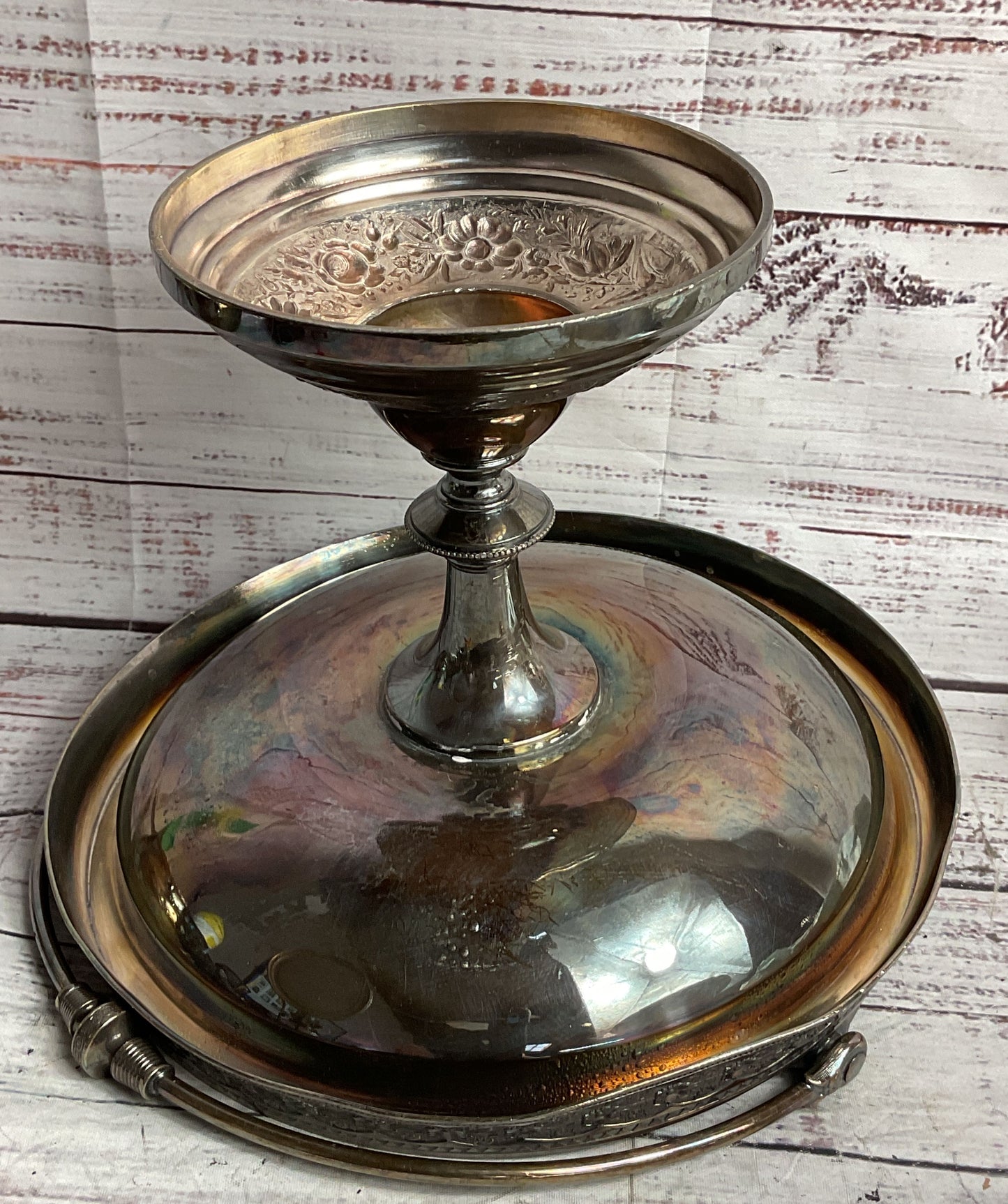 Simpson Hall Miller & Co Vintage Bride Basket Trecle Plate Silver Plated