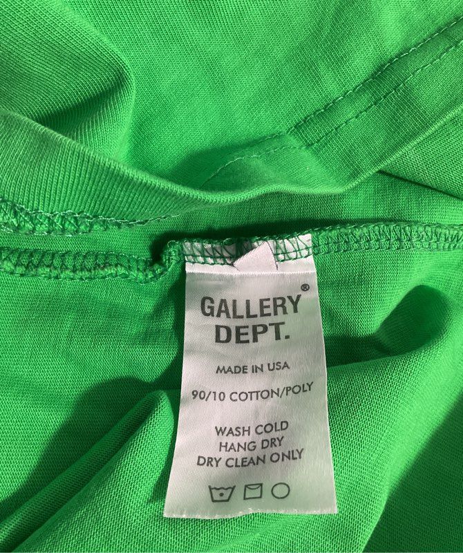 Gallery Dept. Men's Quantum Green Graphic Print Cotton Short Sleeve T-Shirt Sz M