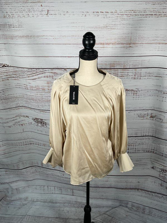 NWT Venti 6 Women's Beige Long Sleeve Blouse Size M
