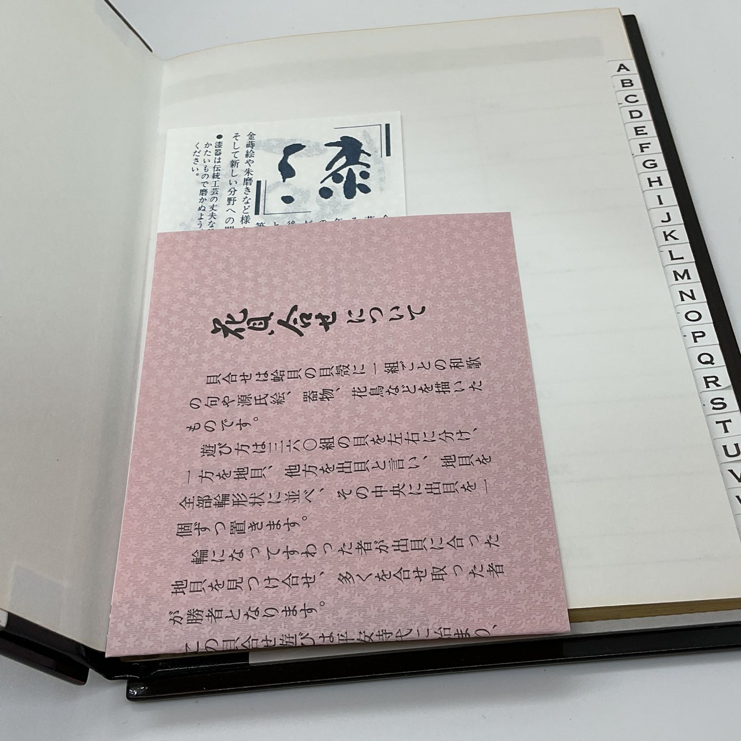 NEW VINTAGE Chinese Lacquer Hanagai Awase Motif Address Book