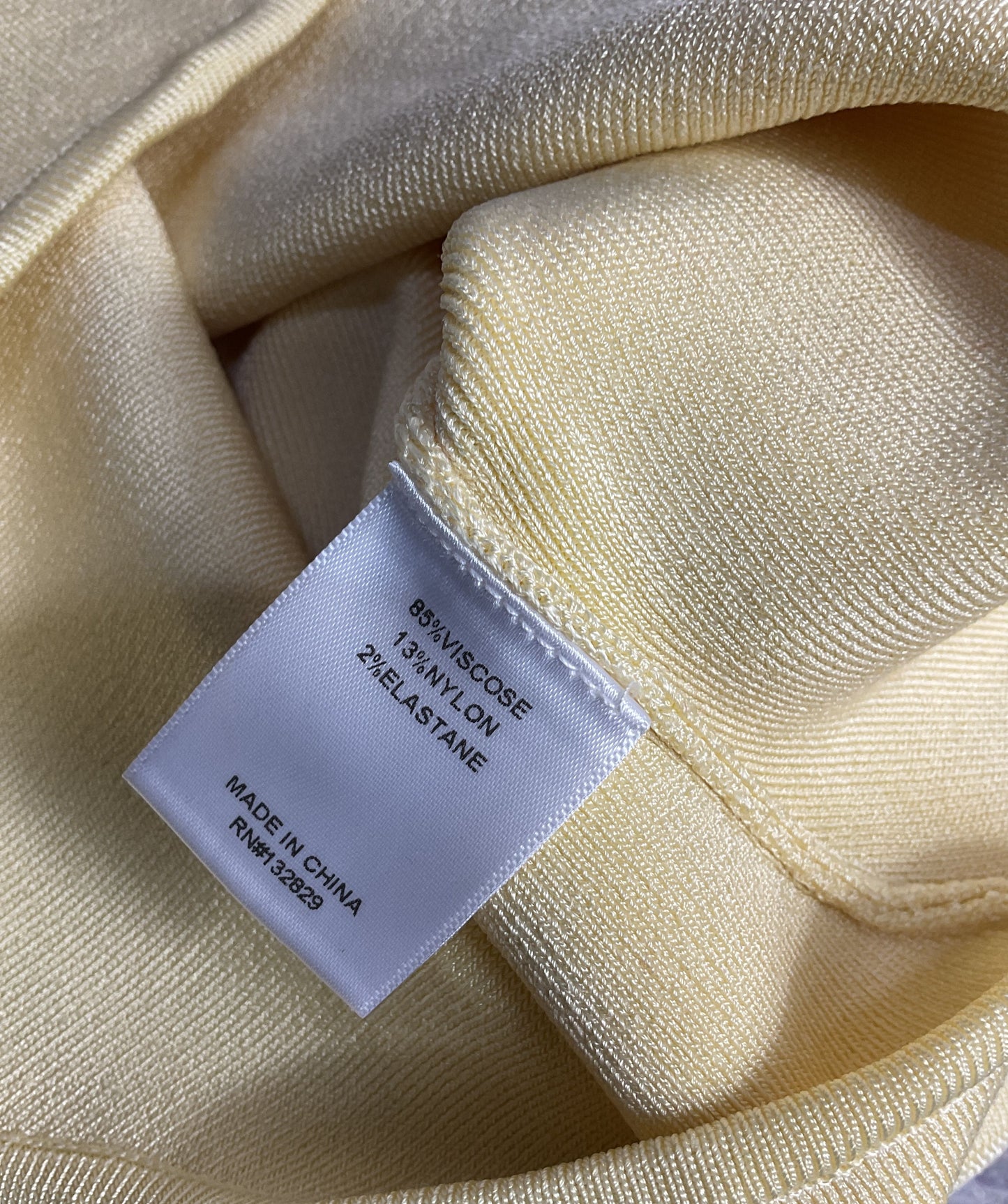 Helsa Brie Bodysuit Butter Yellow S