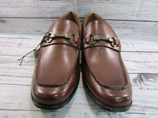 Madden NYC Men's Brown Faux Leather Loafers Size 10