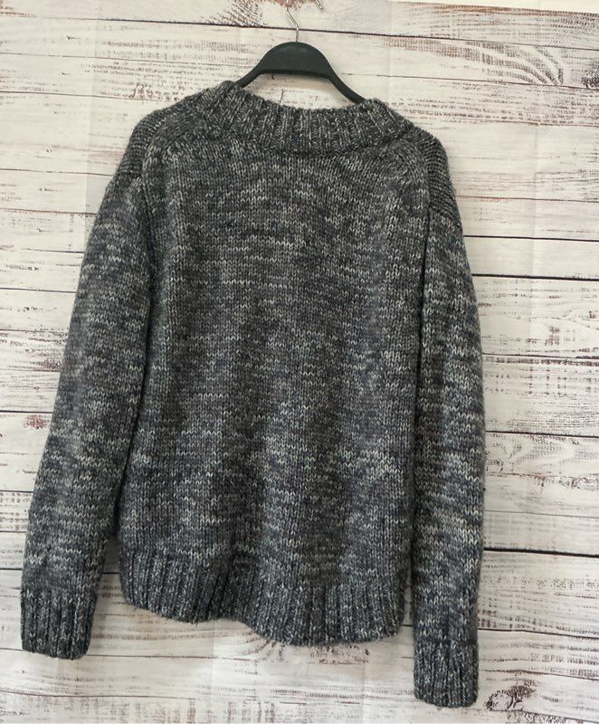 Women's Oversized Madewell Gray V-Neck Sweater Size XS