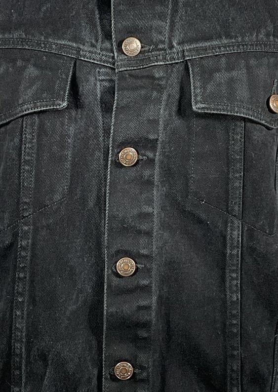 Jordache Sleeveless Denim Jacket Black Large