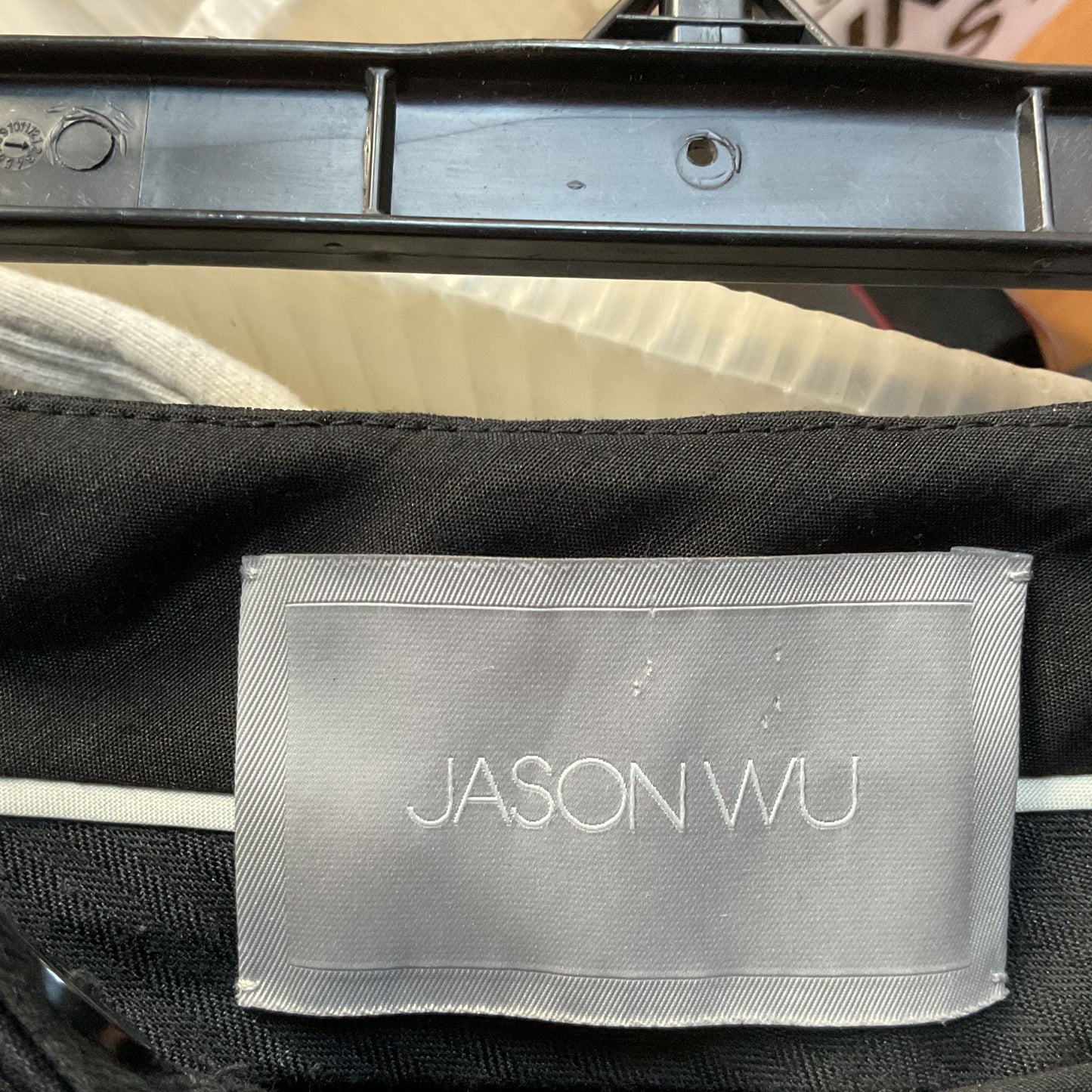 JASON WU Women's Black Pleated Wide Leg Pinstripe Pants- SZ 6