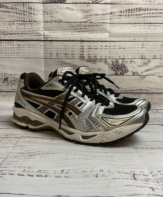 Asics Gel-Kayano 14 Silver and Brown Athletic Shoe Women Size 9