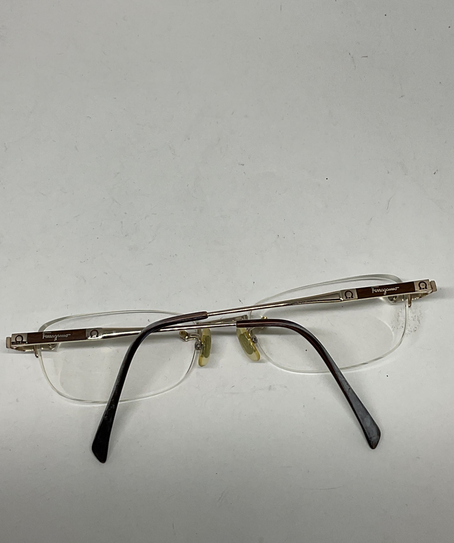 Salvatore Ferragamo Titanio Gold Eyeglasses Frames - Size 145 Japan