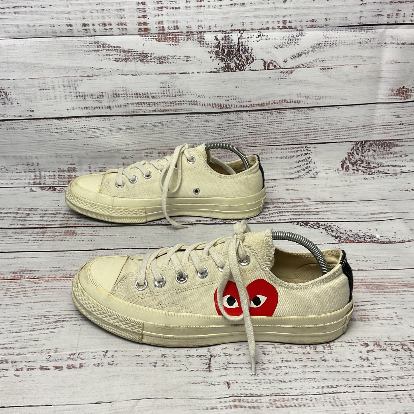 Converse Comme Des Garcons Play Chuck Taylor 70 White Sneaker Shoe Women Size 7